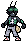 A low-resolution pixel art animation of a anthropomorphic firefly crossing his arms and tapping his foot.