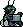 A low-resolution pixel art animation of a anthropomorphic firefly surfing the web.